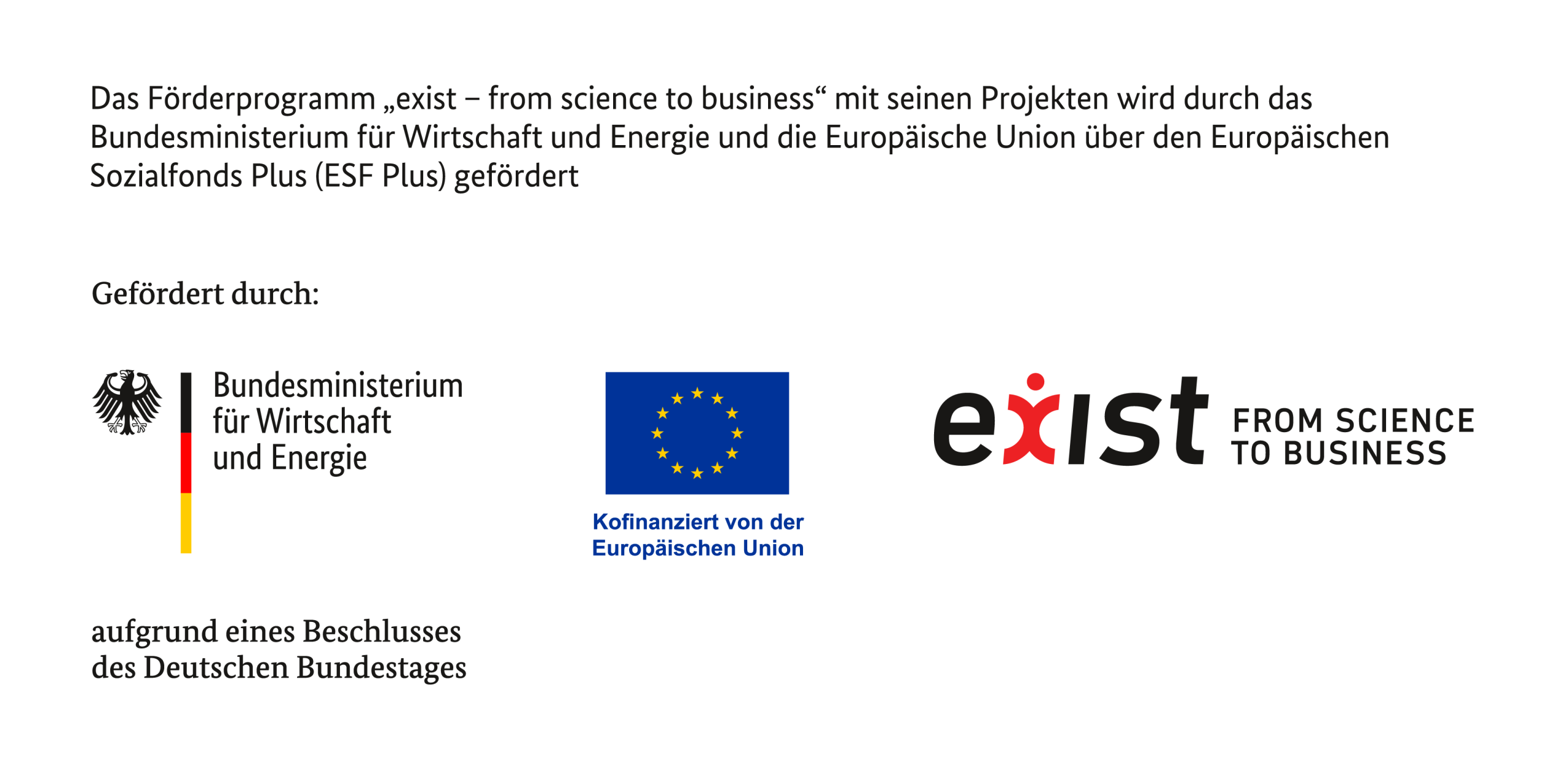 BMWE Logoleiste EXIST und ESF+