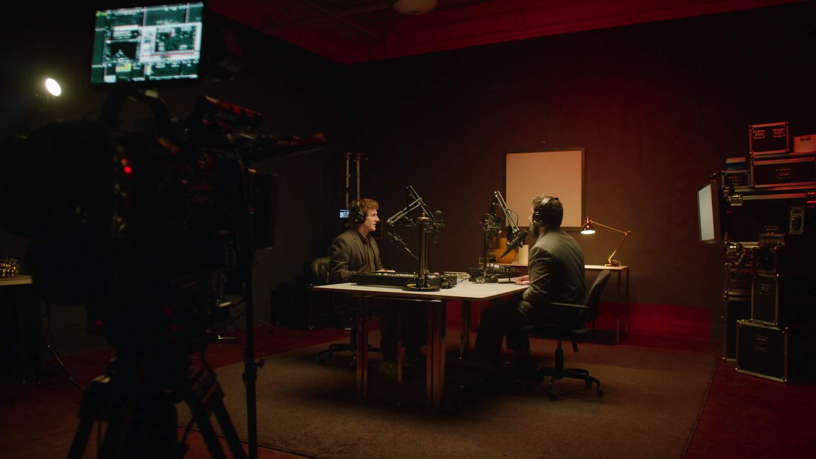 Video-Podcast-Setup mit Kamera